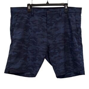 Tee Time Golf Shorts Blue Camo Mens Size 38 Navy Camouflage Stretch Performance